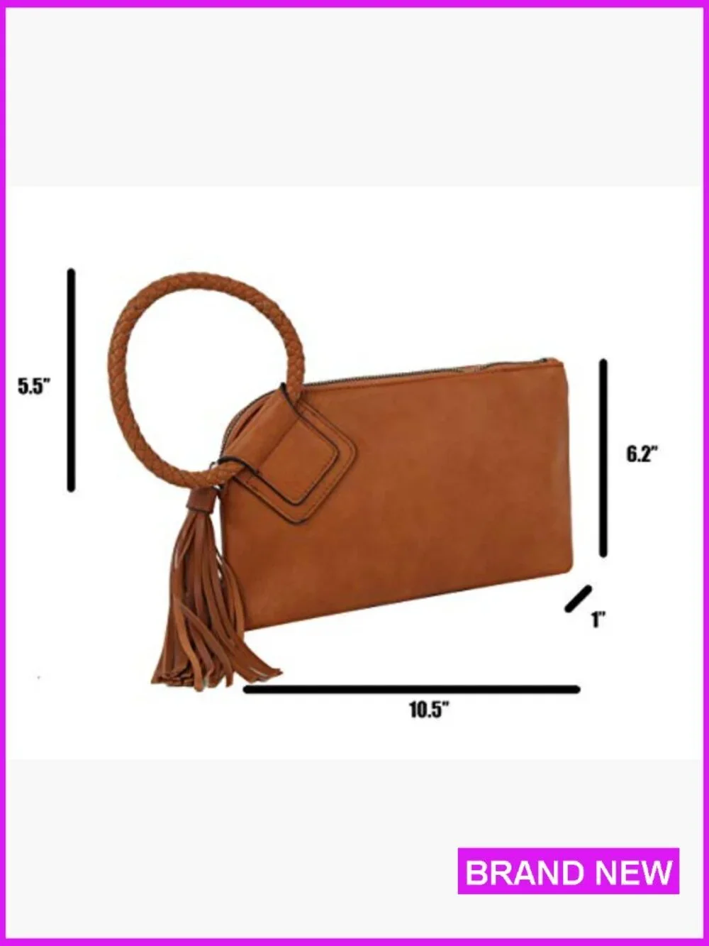 Vegan Leather Wristlet Clutch Evening Purse Womens Hand Strap Casual Formal